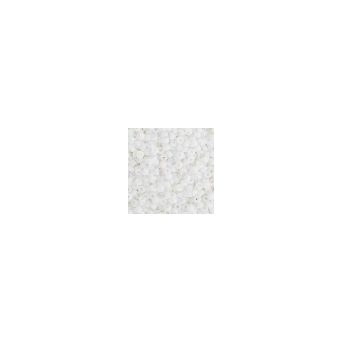 John Bead Craft Bead, 8/0, Chalk White Opaque