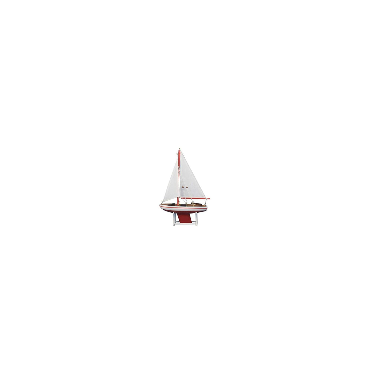 Handcrafted Nautical Decor Sculpture, 12", Red