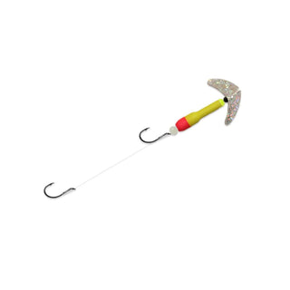 Mack's Lure Fishing Hook, #4, Silver Sparkle/Yellow/Pink