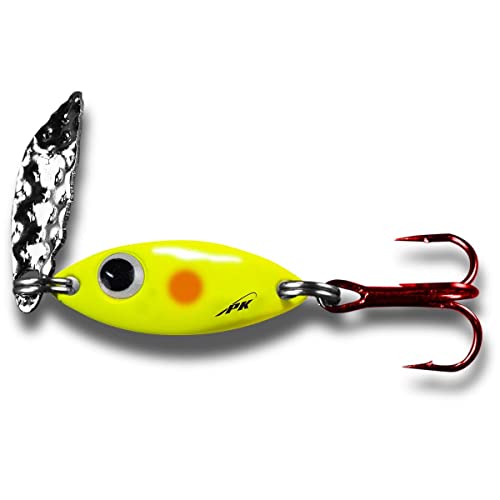PK Lures Predator, 1/16 oz. Yellow Glow Orange Dot, PR0YGO