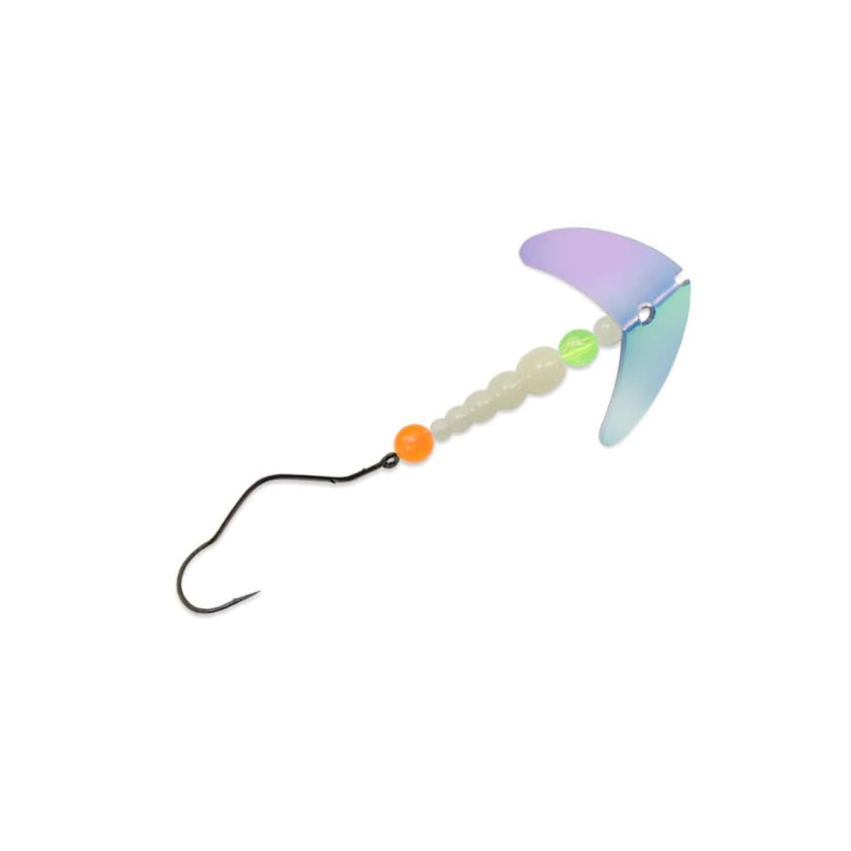 Mack's Lure Fishing Hook, #1, UV Glo Burst/Glow/Chartreuse/Fire Orange