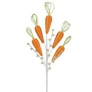 Regency International Carrot with Pearl Spray, 18-Inch, Orange, Satin