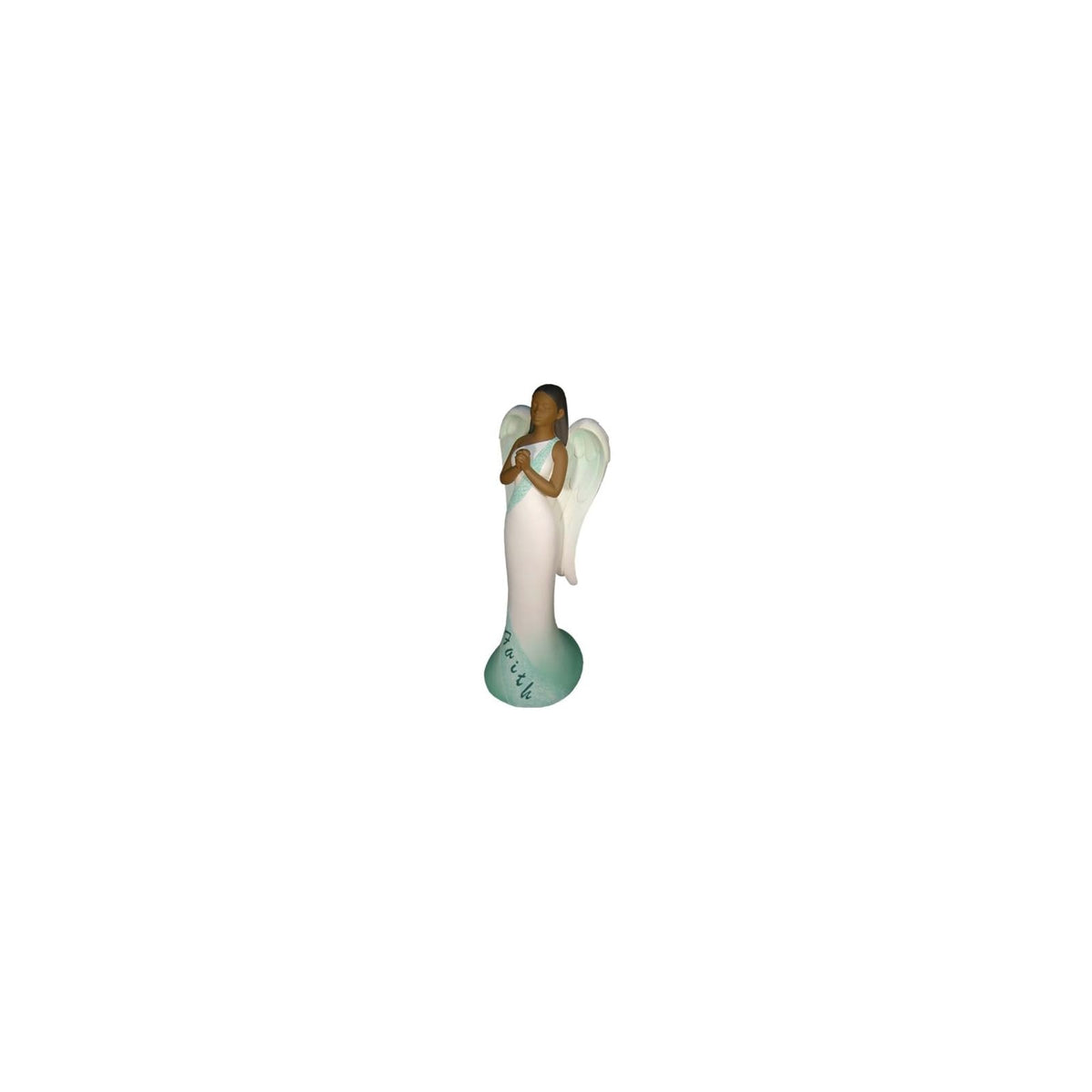 Ebony Treasures Figurine, 11.5 to 12 inches, White and Teal