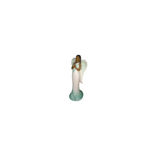 Ebony Treasures Figurine, 11.5 to 12 inches, White and Teal