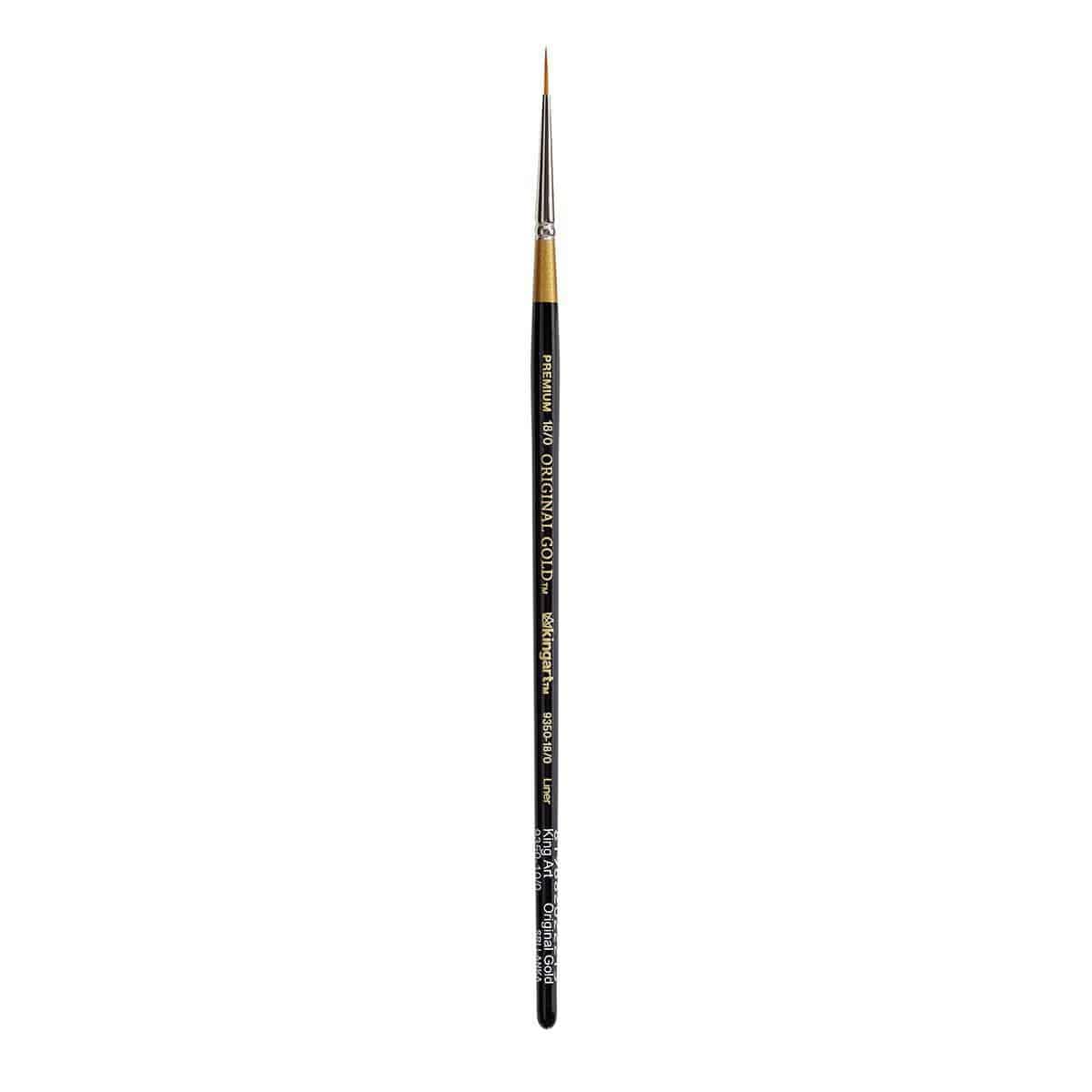 KINGART Paint Brush, 18/0, Gold,silver