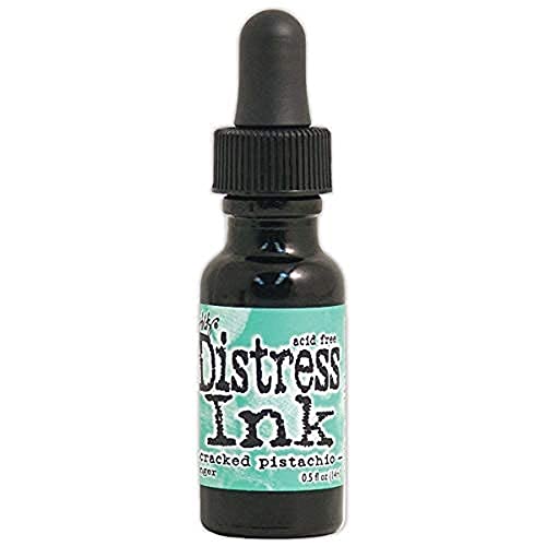 Ranger Tim Holtz Distress Ink January Cracked Pistachio Re-Inker, 0.5 oz
