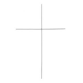 John Bead Wire, Cross, Silver