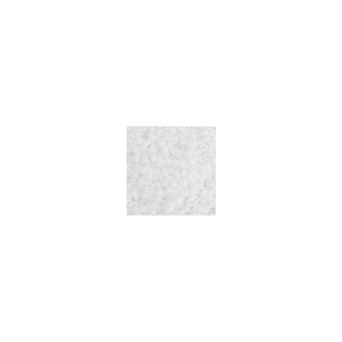 John Bead Craft Bead, 11/0, Matte Chalk White Opaque