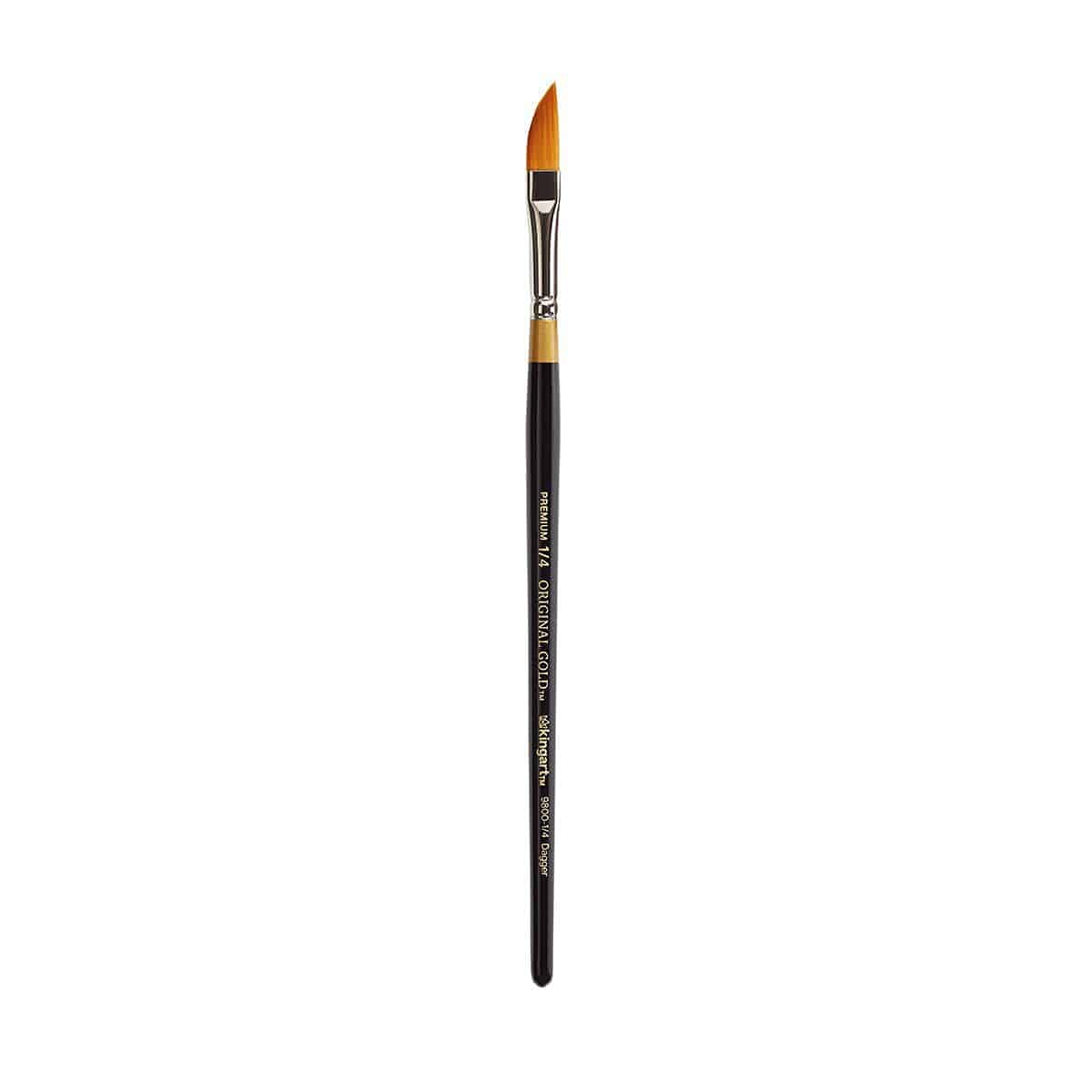 KINGART Paint Brush, 1/4, Black & Gold