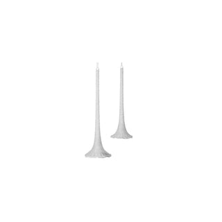Regency International Candle Holder, White Iridescent