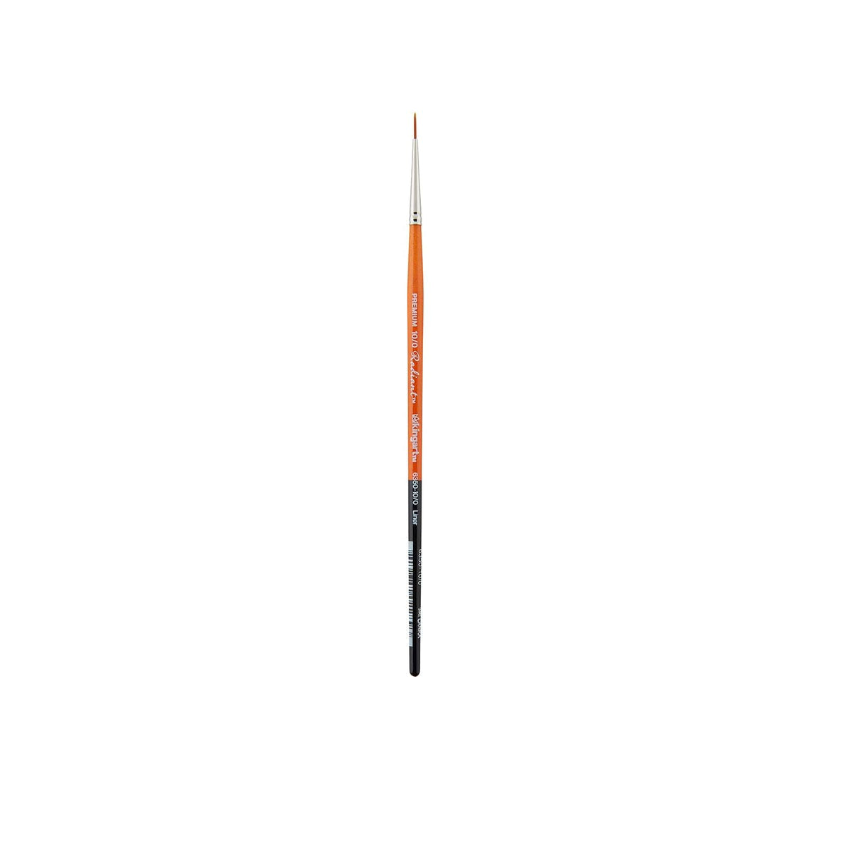 KINGART Paint Brush, 10/0, Black,orange