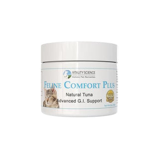 Vitality Science - Feline Comfort Plus, Extra Drying Digestive Aid, GI Support Helps with Vomiting and Diarrhea, 100% Additive Free, 120g (Seafood, Small)