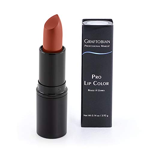 Graftobian Professional Color Lipstick - Ultra Long-Wearing, Comfortable Texture, Full Range of HD Shades, For All Skin Tones and Undertones, Velvety Smooth Semi-Matte Finish, Autumn Rust