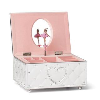Lenox Childhood Memories Black Ballerina Jewelry Box, Silver/Pink