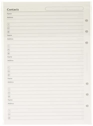 Filofax A5 Name/Address/Phone/Fax (B340206)