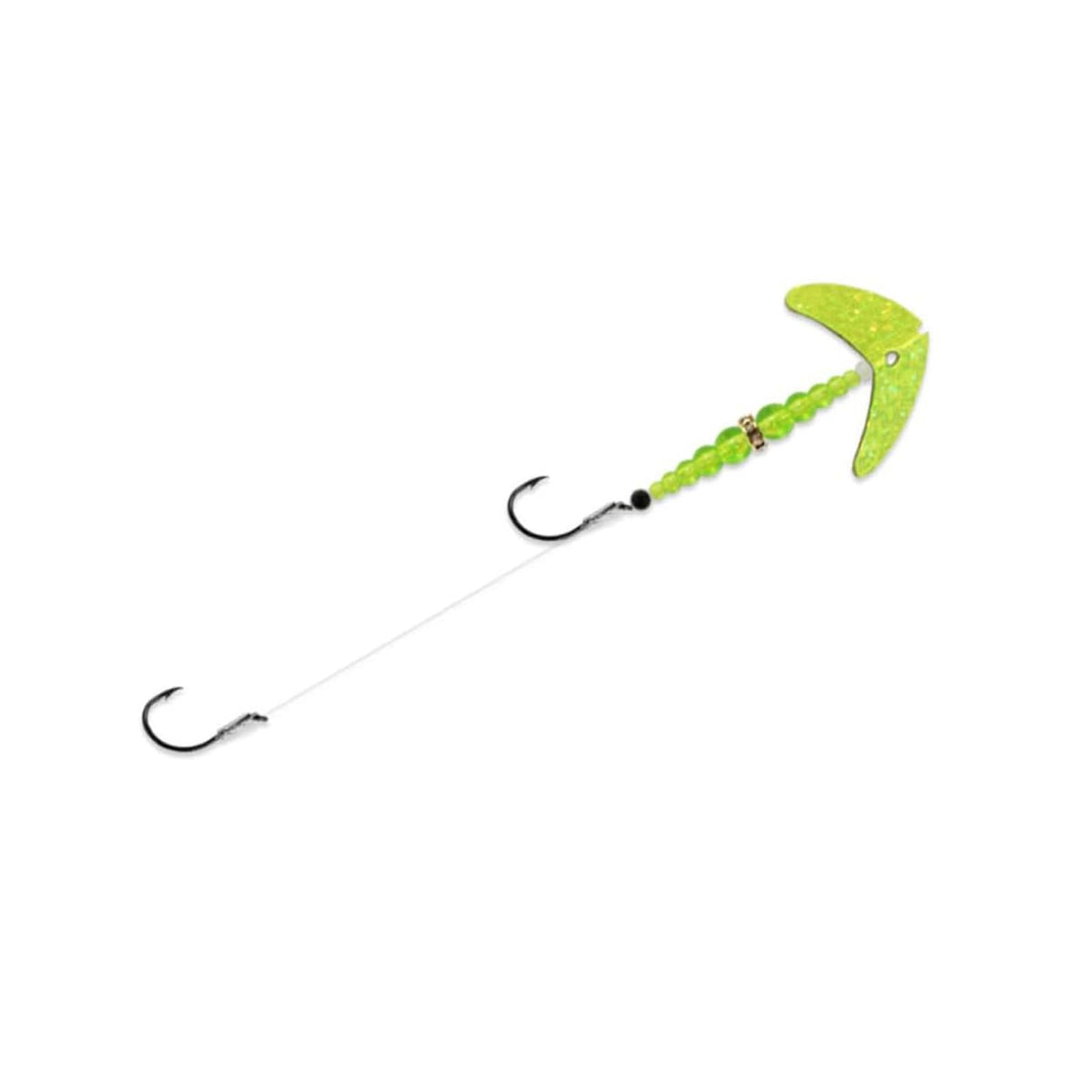 Mack's Lure Fishing Hook, #4, Chartreuse Sparkle/Chartreuse