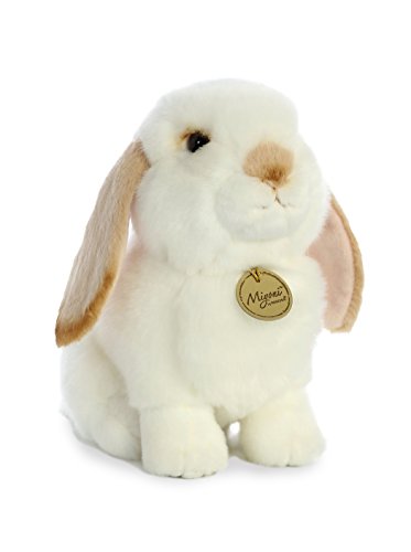 Aurora - Miyoni - 11" Lop Eared Rabbit with Tan Ears, White and Tan