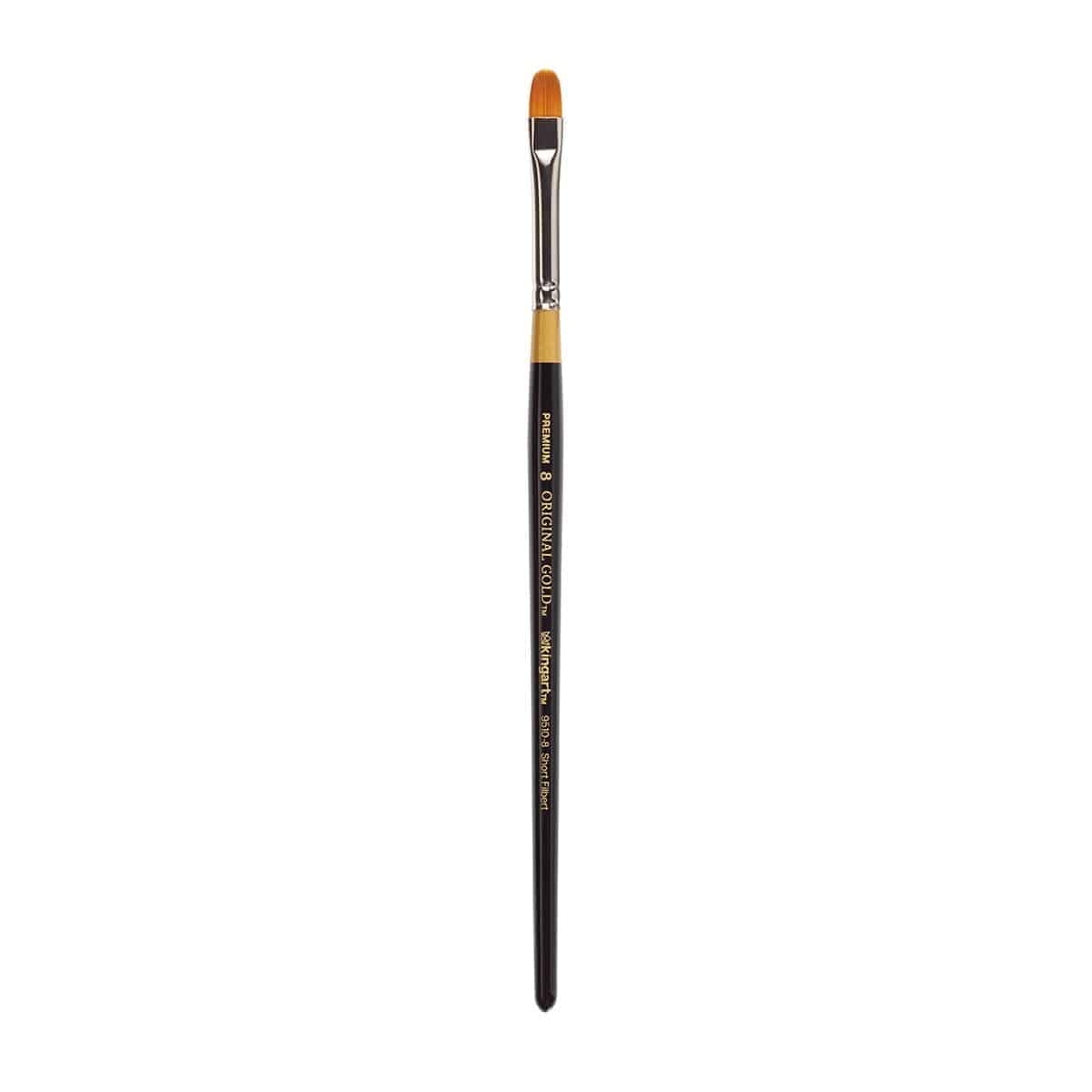 KINGART Original Gold 9510 Series, Golden Taklon Short Filbert (8)