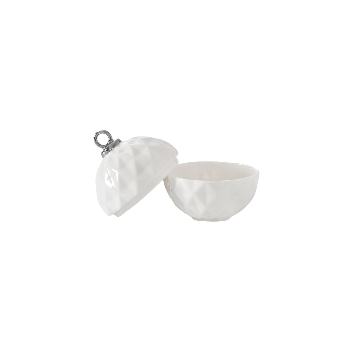 Pampa Bay Dishware Bowl, 4 x 5, Silver White