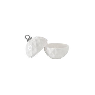 Pampa Bay Dishware Bowl, 4 x 5, Silver White