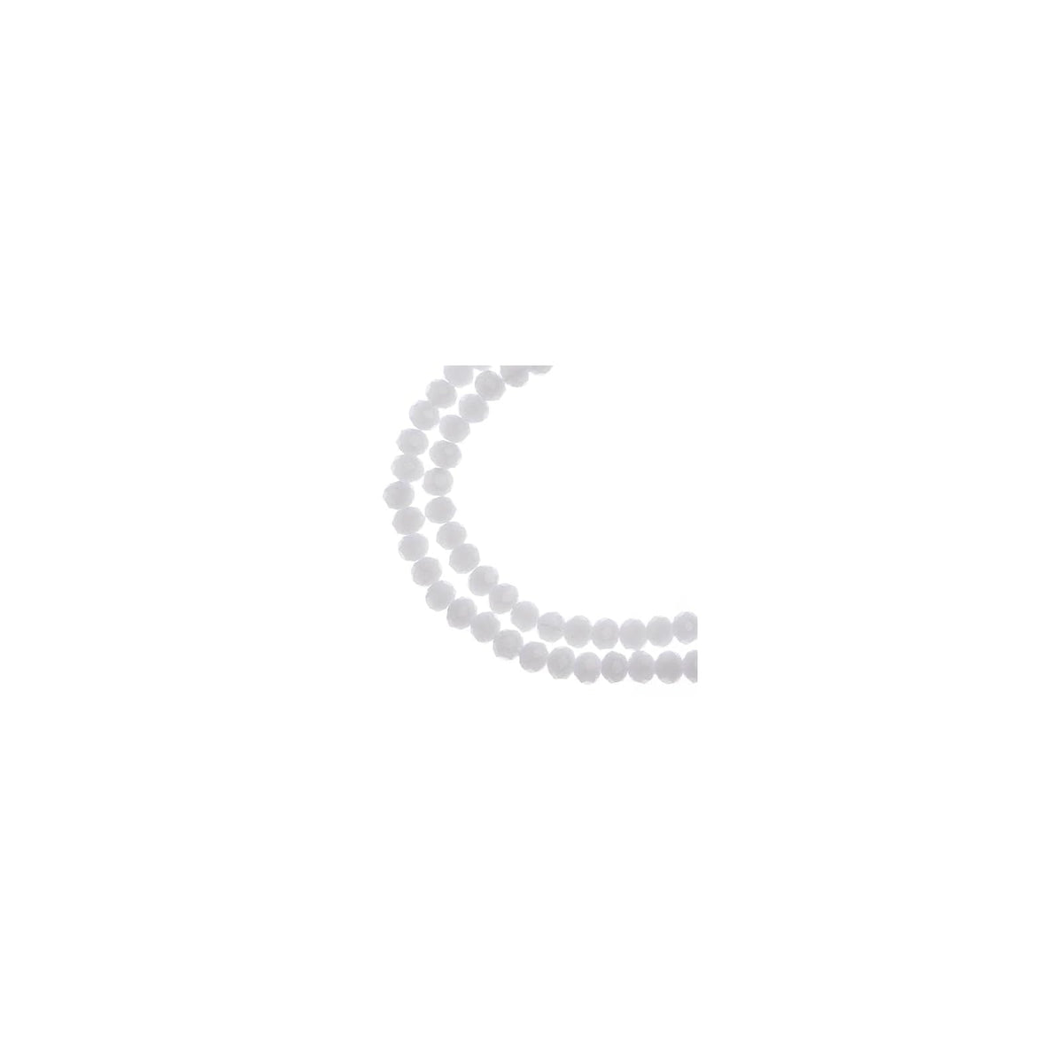 John Bead Craft Bead, 3mm x 4mm, Opaque White Matt