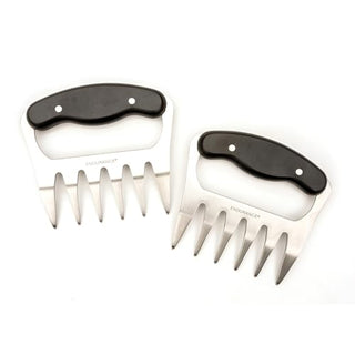 RSVP International Endurance Stainless Steel Meat Shredders, Set of 2 | Shred Meats, Toss Salads, & More | Contoured Handles with Easy Grip | Dishwasher Safe