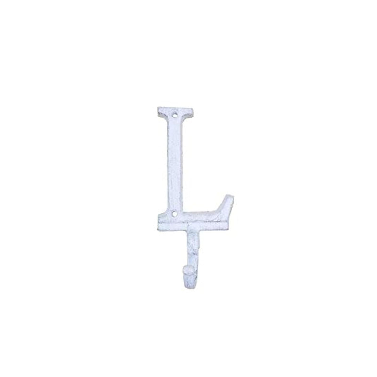 Hampton Nautical Storage Hook, White, Rustic, Antique
