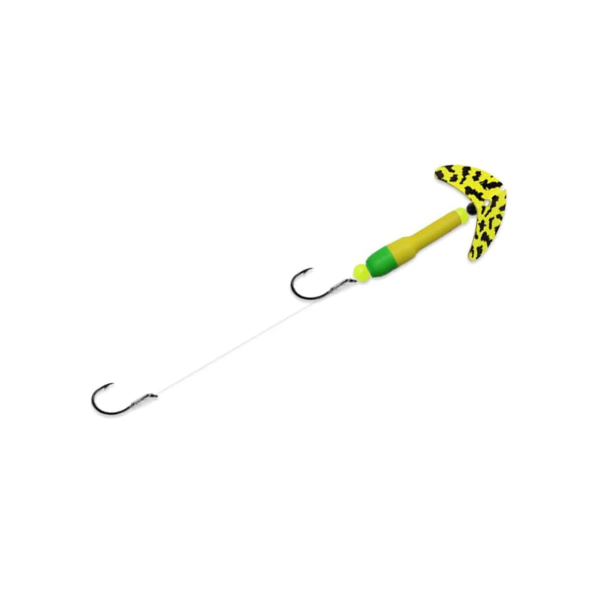 Mack's Lure Fishing Hook, #2, Chartreuse Black Tiger/Yellow/Green