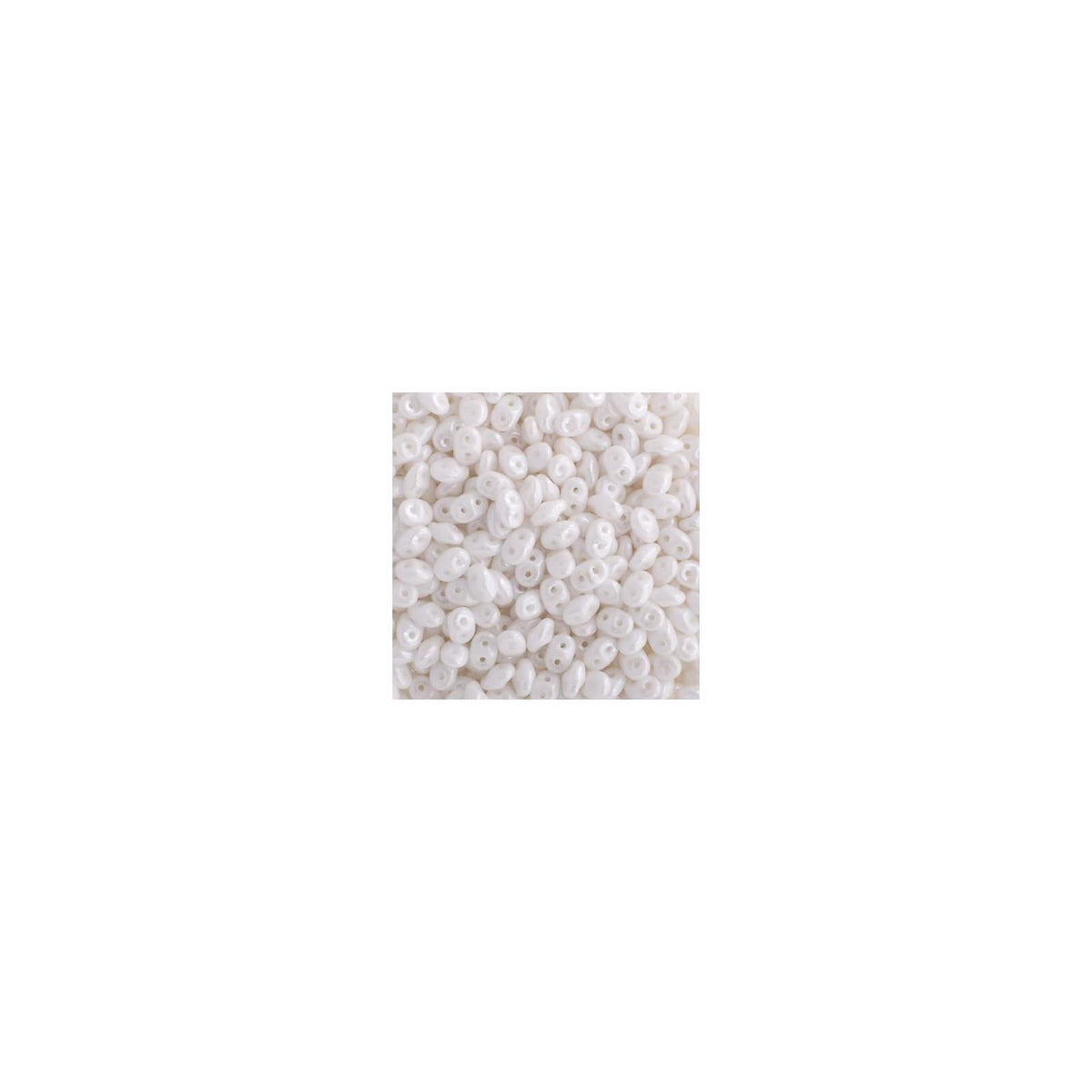 John Bead Craft Bead, Small, White- White Luster