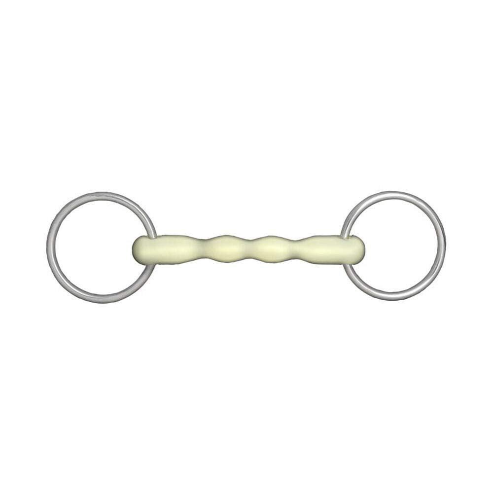HORZE Apple Flavor Mullen Mouth Loose Ring Snaffle Bit - 4.5