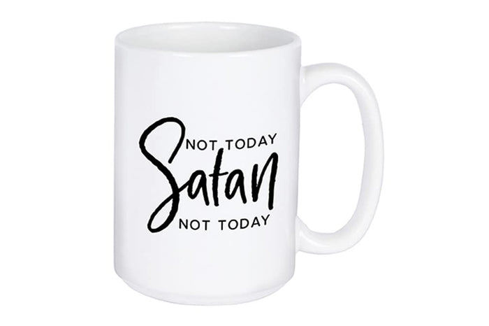 Carson Home Not Today Satan Boxed Mug, 5.25-inch Length, 15 oz., Ceramic