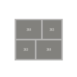 Simple Stories Template Stencil, 2-3"x4" & 2-3"x3", (1) 2-3"x4" & 2-3"x3"