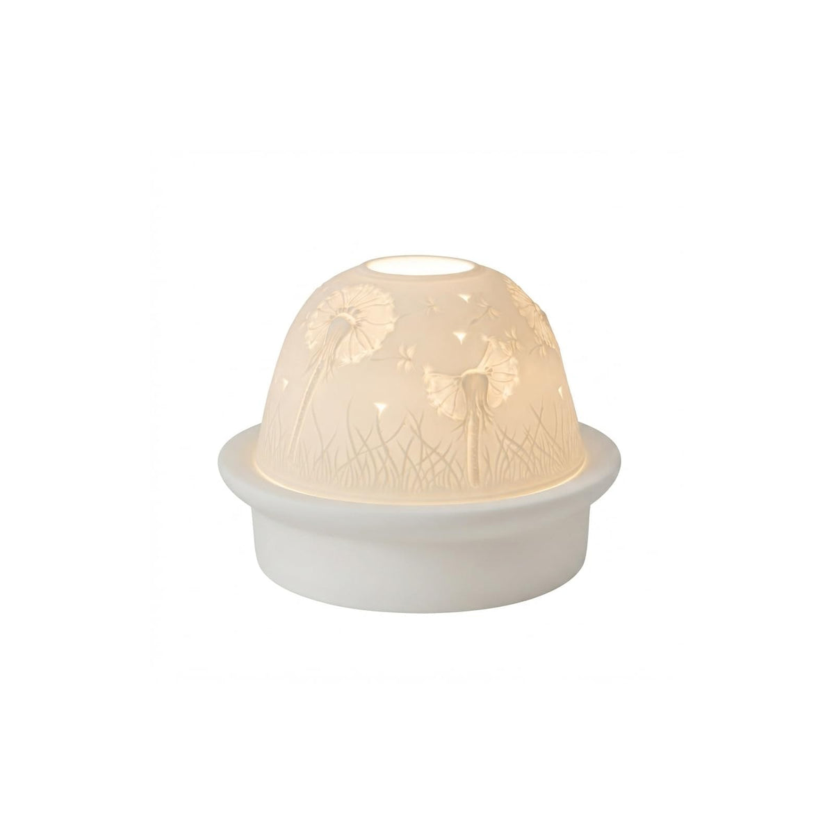 Luumii Light Domes Candle Holder, 4.75 inches x 3 inches, White, Led Light Color