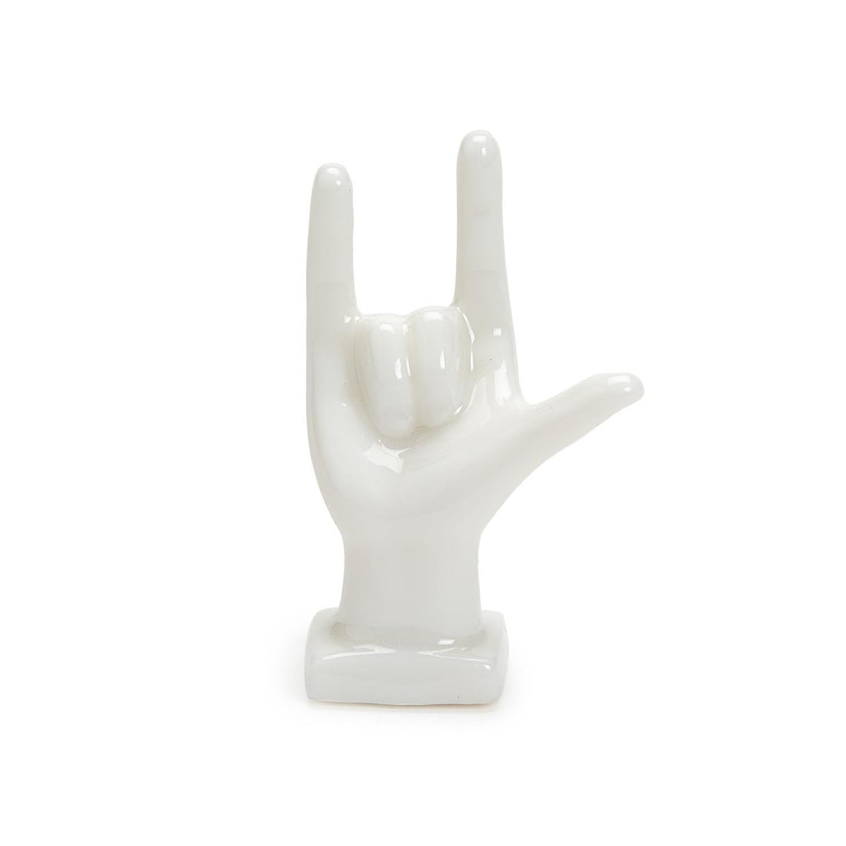 Two's Company Sculpture, 1" W x 3/8" D x 1 5/8" H, White