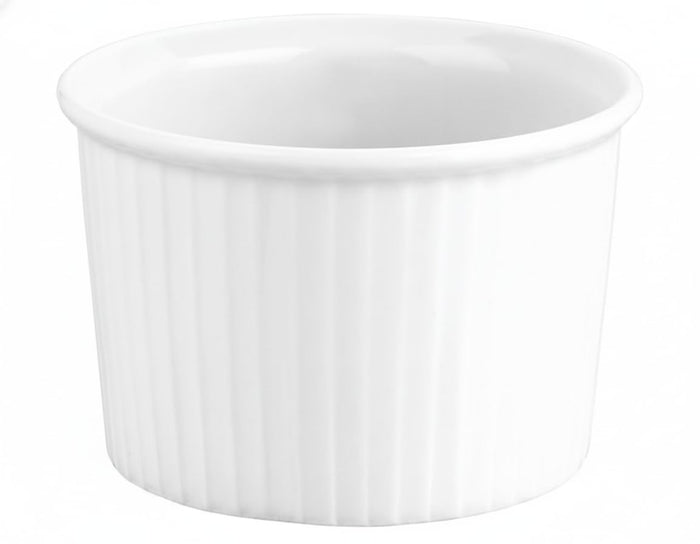 Pillivuyt Porcelain 11-Cup, 7-3/4-Inch Deep Classic Pleated Souffle Dish