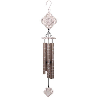 Carson Wind Chime-Vintage White-In Angel Arms (35") (Jan)