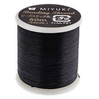 John Bead Thread Cord, 50m, Black