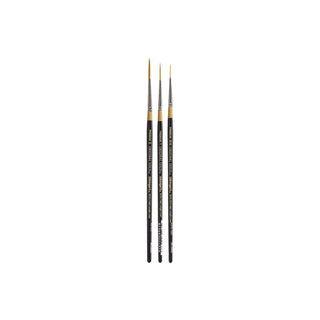 KINGART Paint Brush, 10/0, 1, 2, Brown