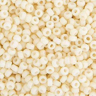 John Bead Craft Bead, Small, Cream Opaque Matte