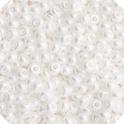 John Bead Craft Bead, Small, Opaque White Luster