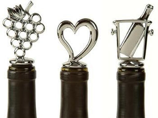 Prodyne Chrome Heart Bottle Stopper - Love of Wine