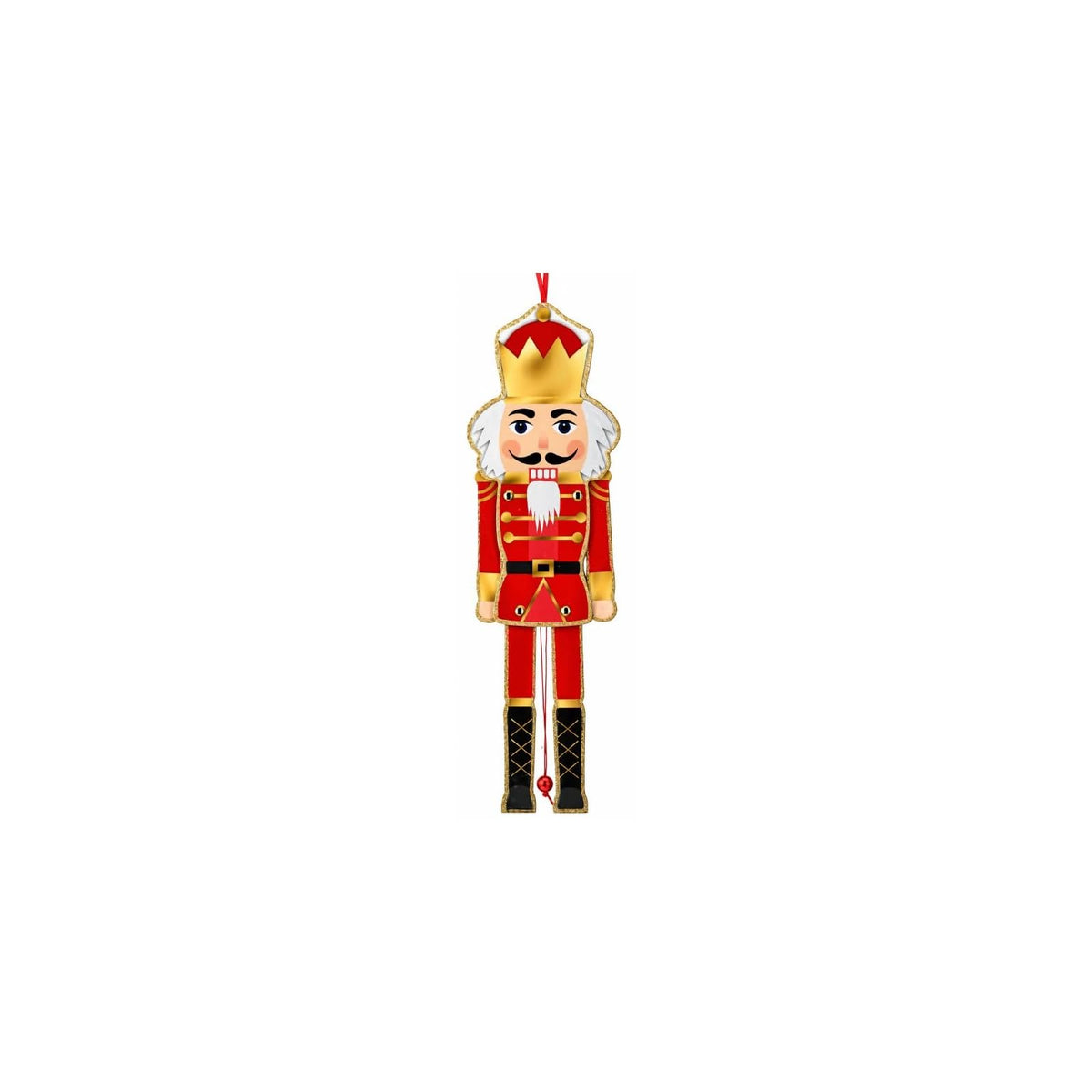 Regency International Hanging Ornament, 13.5-Inch, Red Black White