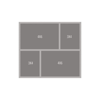 Simple Stories Template Stencil, 2-3"X4" & 2-4"X6", White.