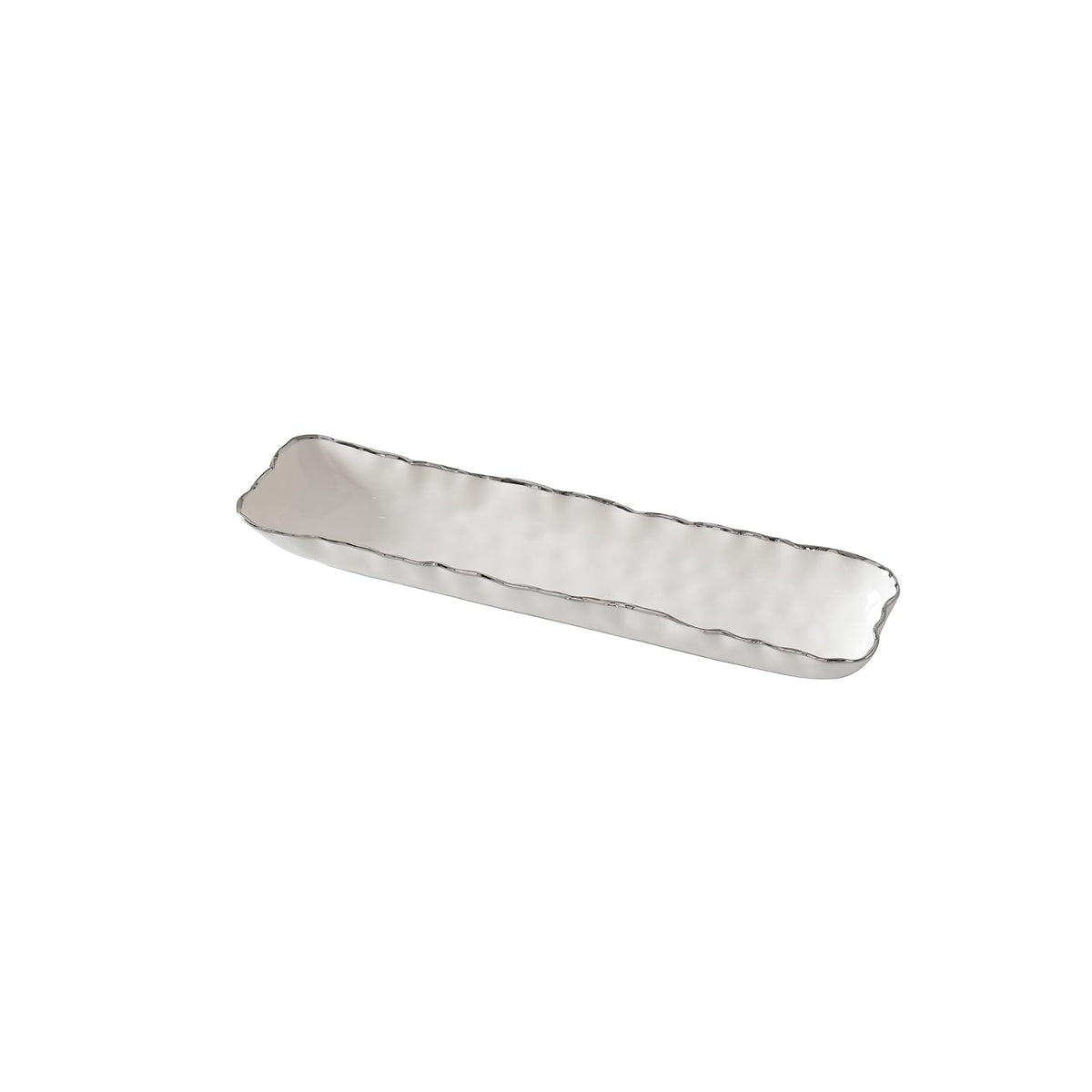 Pampa Bay Cracker Tray, Portofino, Kitchen, Gift — White and Silver