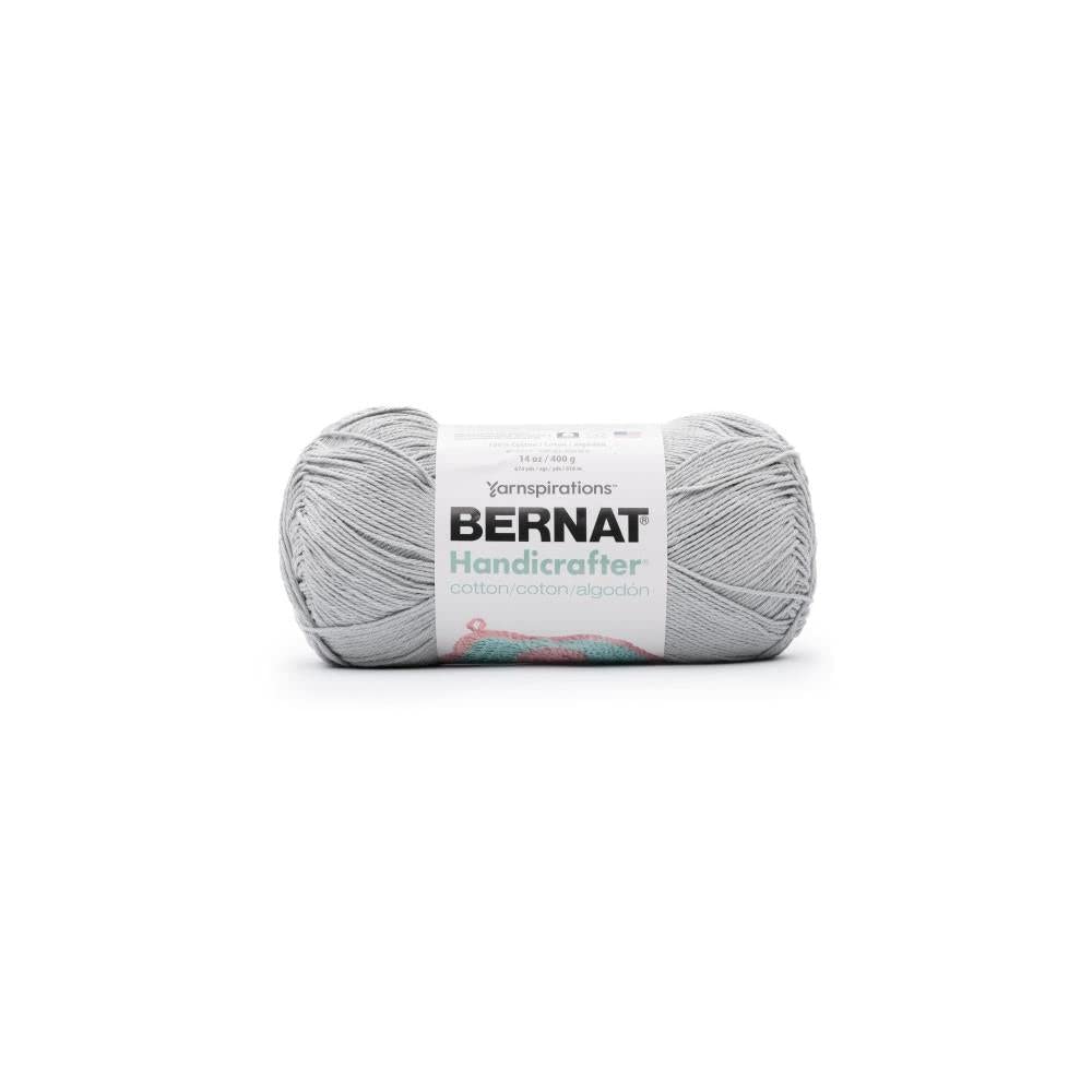 Bernat Handicrafter Cotton Yarn Solids-Soft Gray -162028-28019