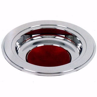 Christian Brands Silver Tone Offering Plates (Burgundy Felt Pad)
