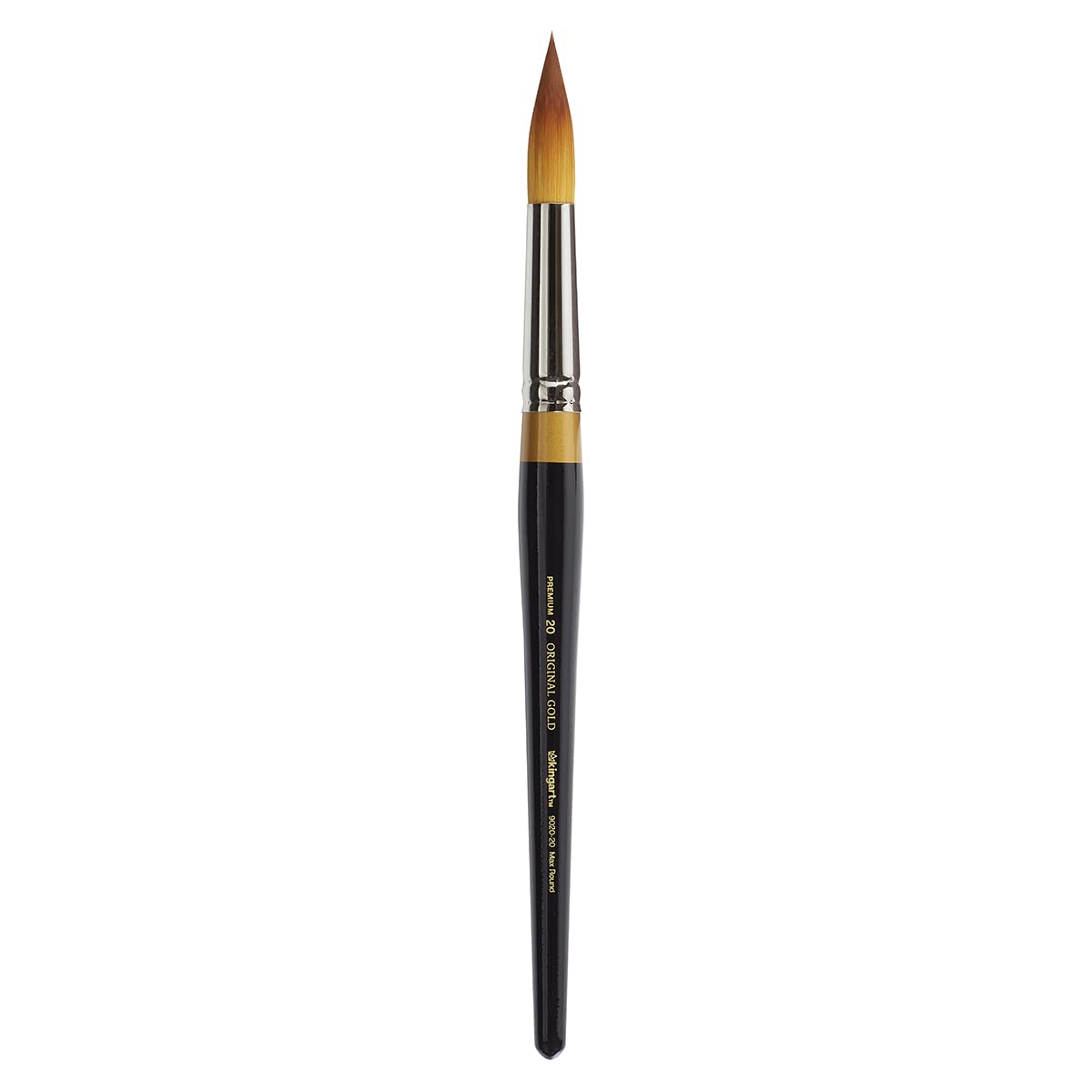 KingArt Original Gold 9020 Series, Premium Artist Brush, Golden TAKLON MAX Round-Size: 20