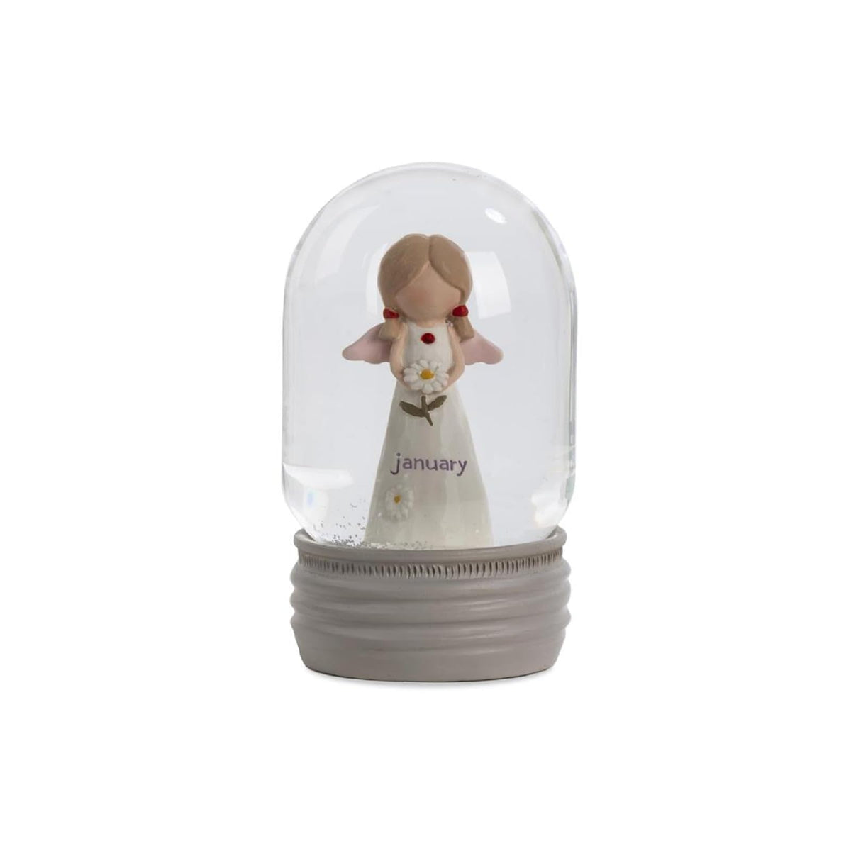 Blossom Bucket Snow Globe, Clear, Classic