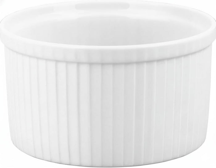 Pillivuyt Porcelain 3.75-Cup, 6-1/2-Inch Diameter Classic Pleated Souffle Dish