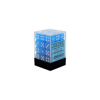 DND Dice Set-Chessex D&D Dice-12mm Frosted Caribbean Blue Plastic Polyhedral Dice Set-Dungeons and Dragons Dice Includes 36 Dice – D6 (CHX27816)